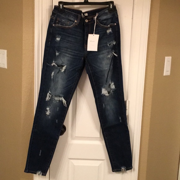 🔥BEST SELLER🔥 KANCAN Frayed hem Skinny Jeans - Picture 5 of 8